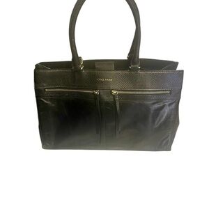 Cole Haan Black Leather Tote Bag